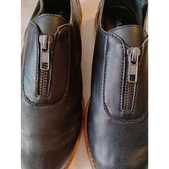 VAN ELi Black Leather Zip Up Loafers Women's Size 7w - Picture 5 of 11